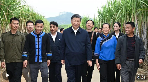 独家视频丨习近平在广西来宾市考察调研