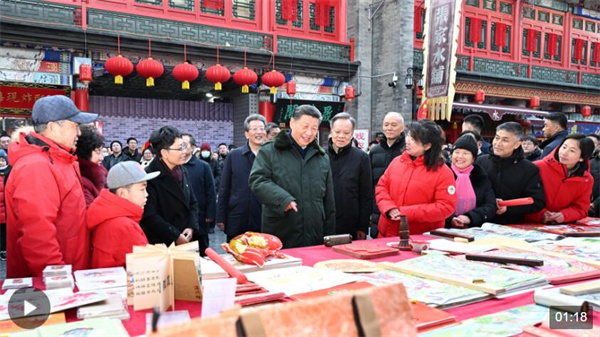 独家视频丨习近平春节前夕在天津看望慰问基层干部群众