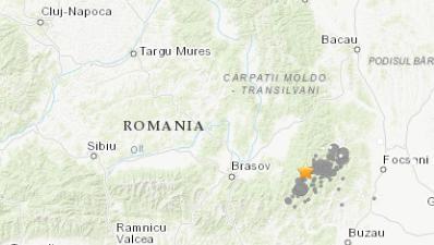 罗马尼亚发生里氏5.6级地震 震源深度148.2公里