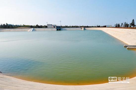 大陆通水到金门，图为位于田埔水库旁的受水池。（图源：中时电子报）