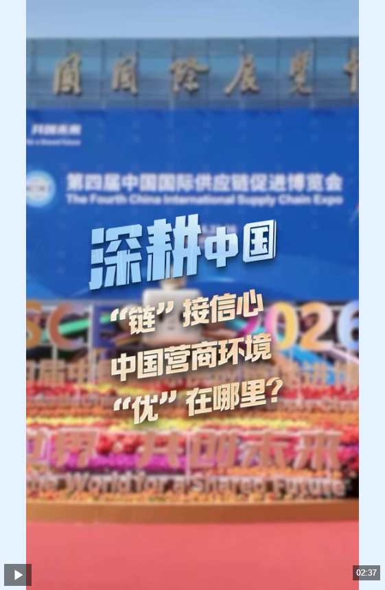 深耕中国丨“链”接信心 中国营商环境“优”在哪里？